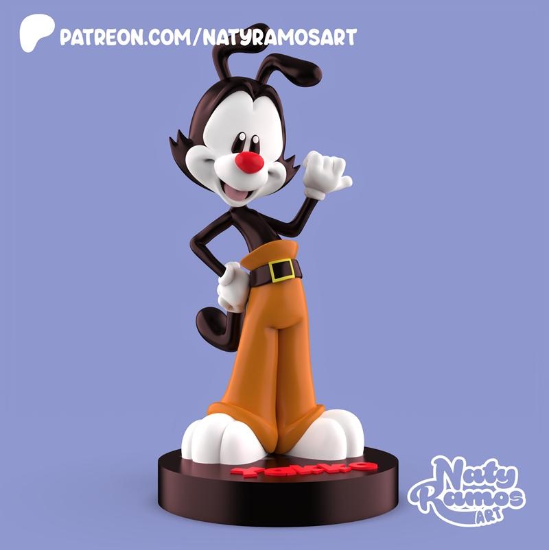 Naty Ramos 3D打印模型：Yakko角色可打印模型|Naty Ramos – Yakko – 3D Print Model STL
