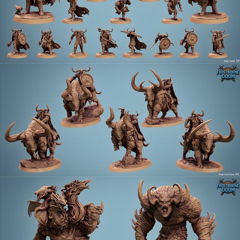 冻境灾厄 3D打印迷你模型|Lord of the Print – Rescale Miniatures – Frostborne Doom – 3D Print Model STL