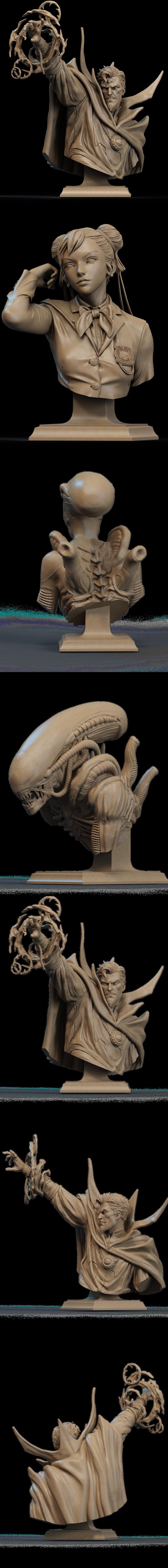 CA 3D Studios - 2025年12月发布 - 动漫游戏角色3D打印模型STL|CA 3D Studios – Busts Release December 2025 – 3D Print Model STL