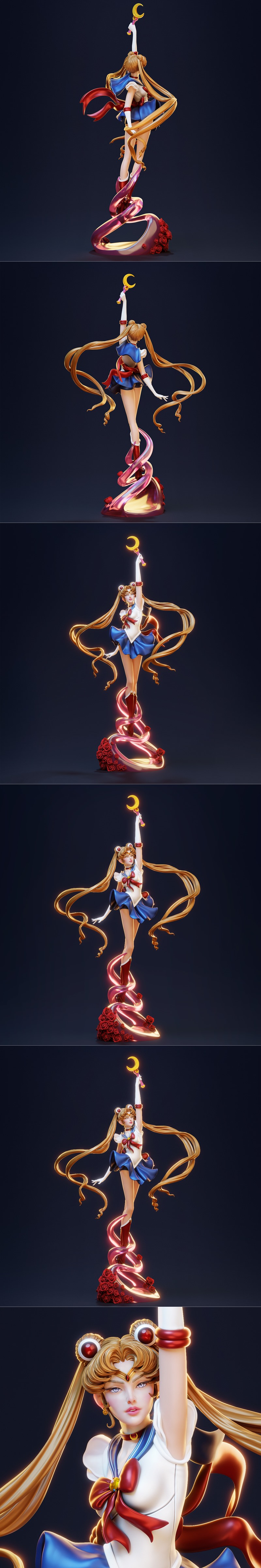 CA 3D工作室 -  Sailor Moon - 月野兔 3D打印模型|CA 3D Studios – Sailor Moon – 3D Print Model STL