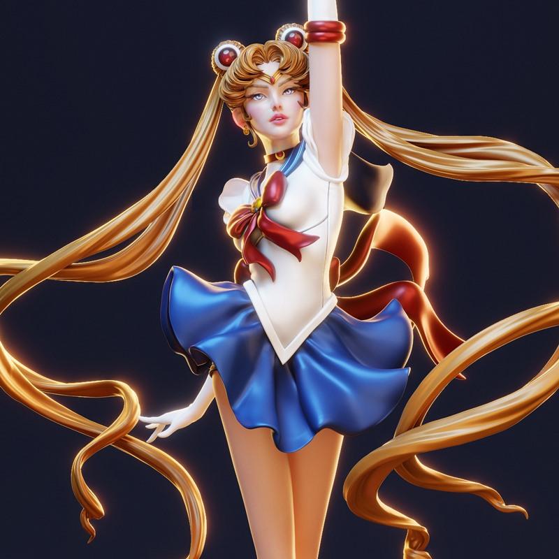 CA 3D工作室 -  Sailor Moon - 月野兔 3D打印模型|CA 3D Studios – Sailor Moon – 3D Print Model STL