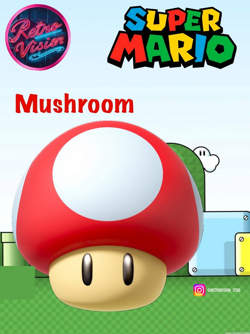 蘑菇 - 超级马里奥 - 3D打印模型|Mushroom – Super Mario – 3D Print Model