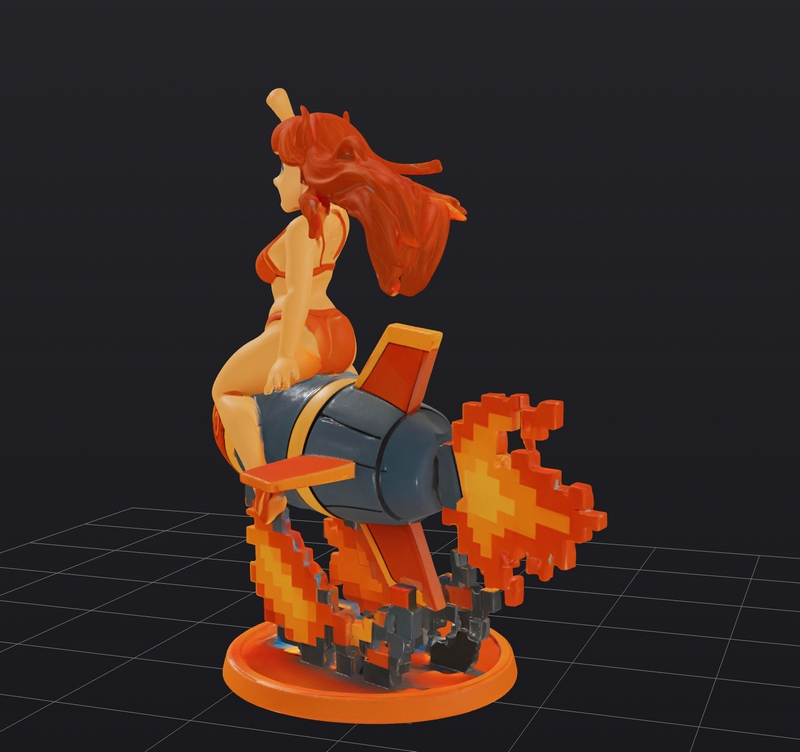 导弹少女 3D打印模型|Missile Girl – 3D Print Model
