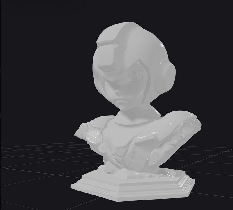 洛克人系列3D打印模型|Mega Man Bust – 3D Print Model