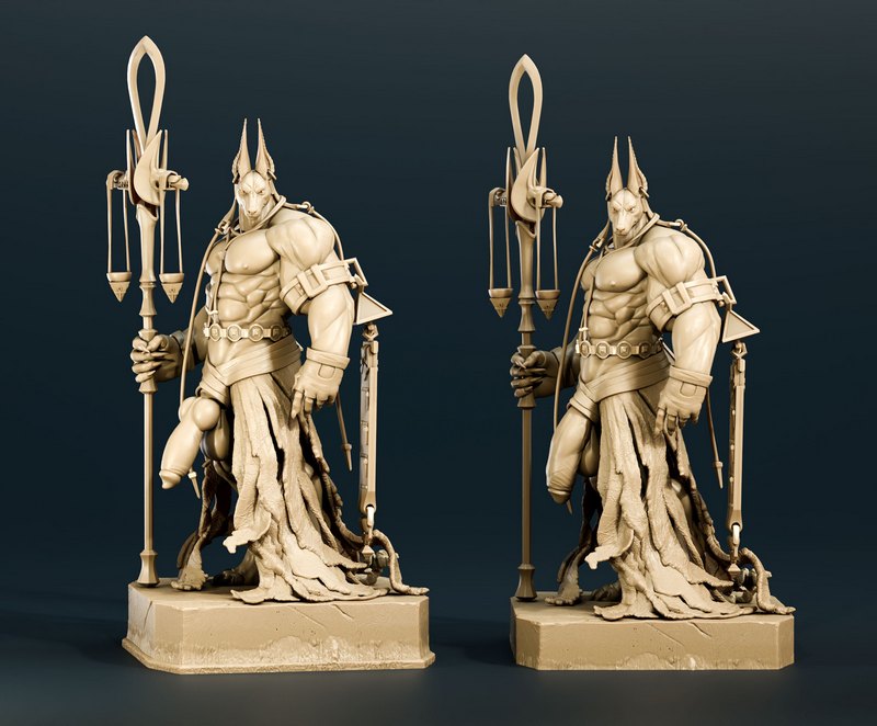 安比斯·抽离 3D打印模型|Anubis Drew – 3D Print Model