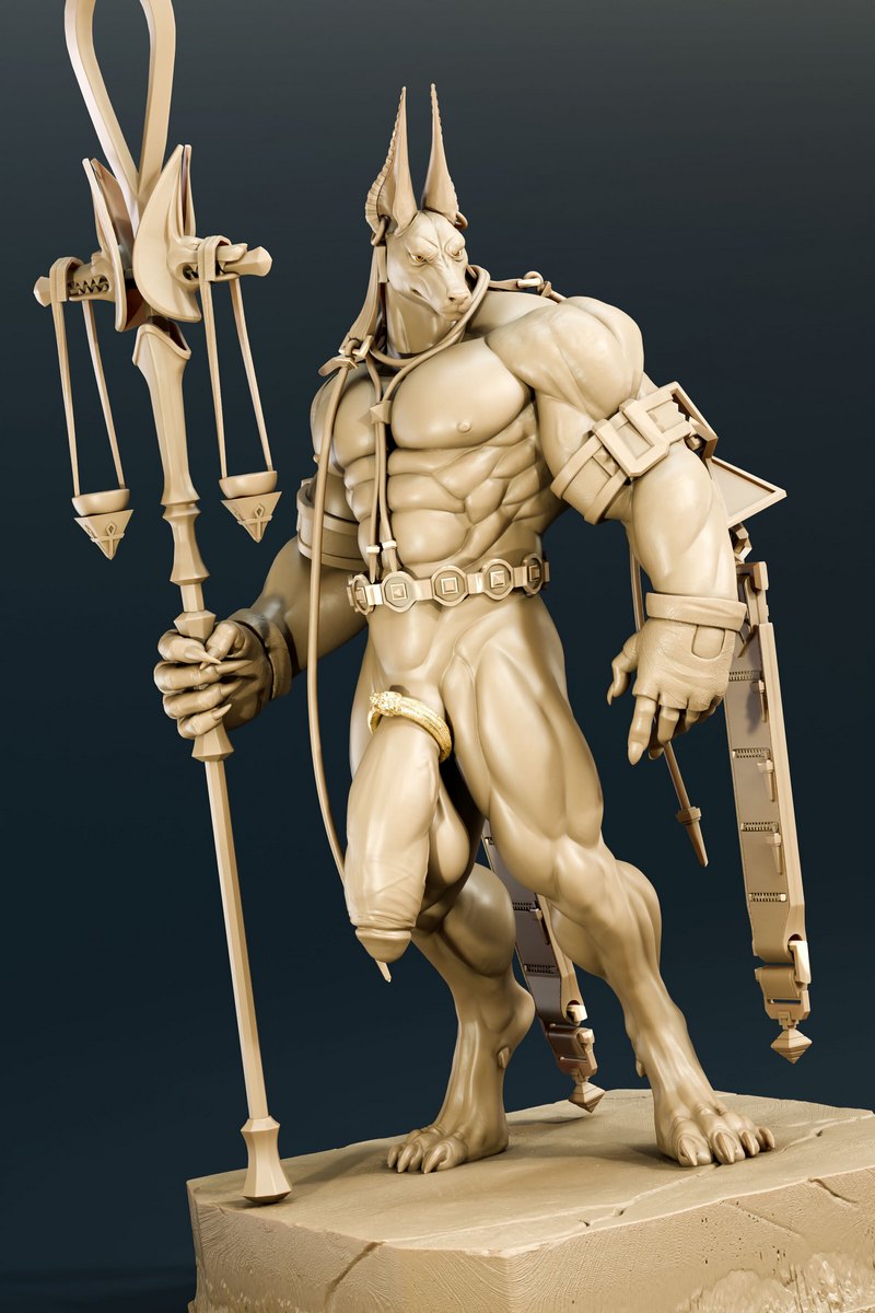 安比斯·抽离 3D打印模型|Anubis Drew – 3D Print Model