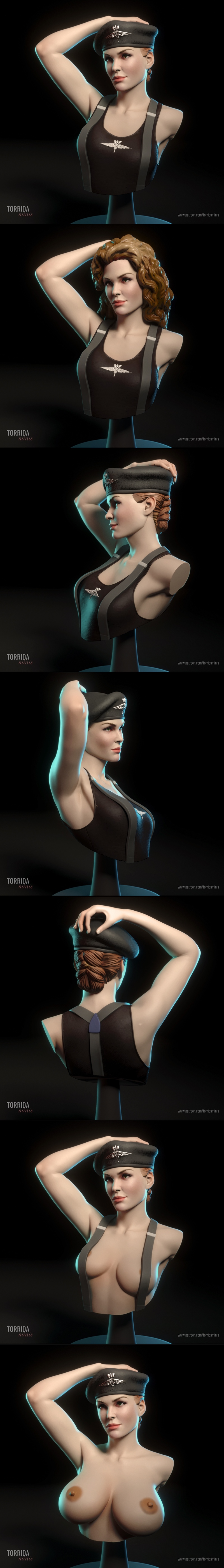 Torrida Minis 3D打印迷你模型：Dizzy Bust角色造型|Torrida Minis – Dizzy Bust – 3D Print Model STL