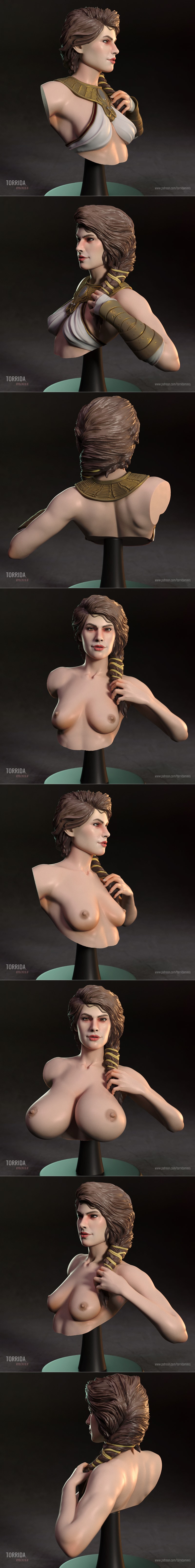 Torrida Minis - Kassandra Bust 3D打印人像模型|Torrida Minis – Kassandra Bust – 3D Print Model STL