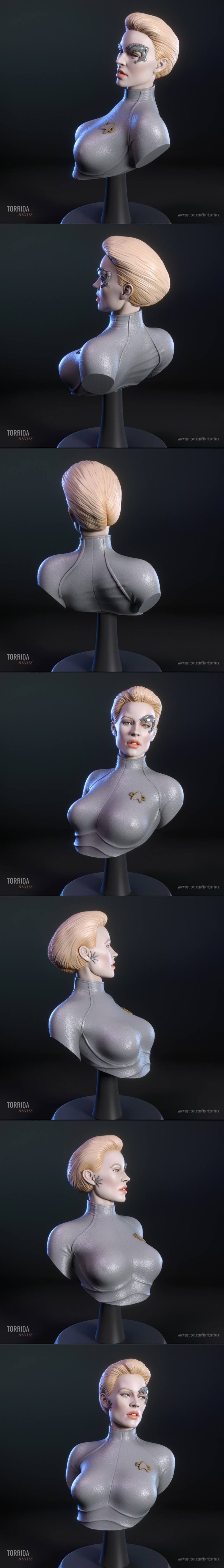 Torrida Minis系列：七之九性感爆棚3D打印模型|Torrida Minis – Seven of Nine Bust – 3D Print Model STL