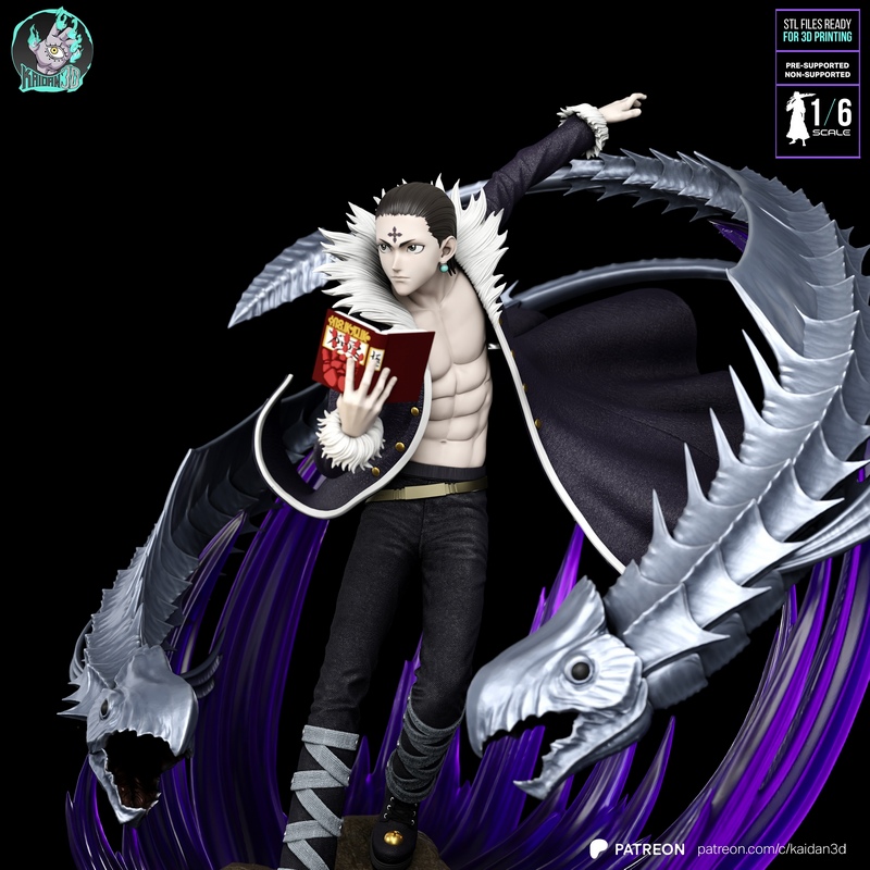 Kaidan - 3D打印模型 - 《Hunter x Hunter》查隆·卢西费尔|Kaidan – Chrollo Lucilfer Hunter x Hunter – 3D Print Model