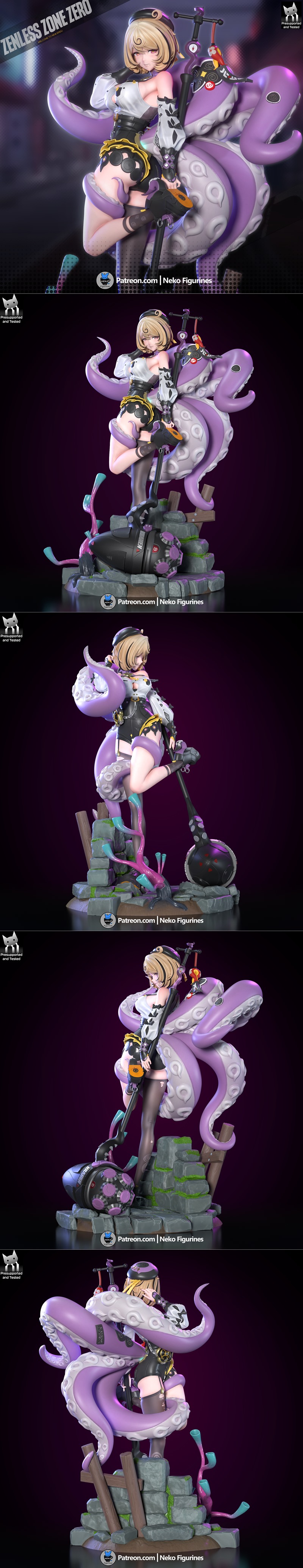 Yidhari 3D打印模型：Zenless Zone Zero角色收藏 figurine|Neko Figurines – Yidhari Zenless Zone Zero – 3D Print Model STL