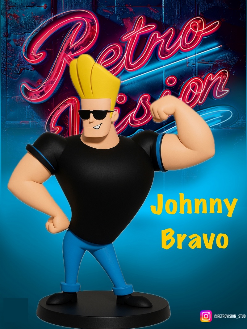 Johnny Bravo 3D打印模型|Johnny Bravo – 3D Print Model