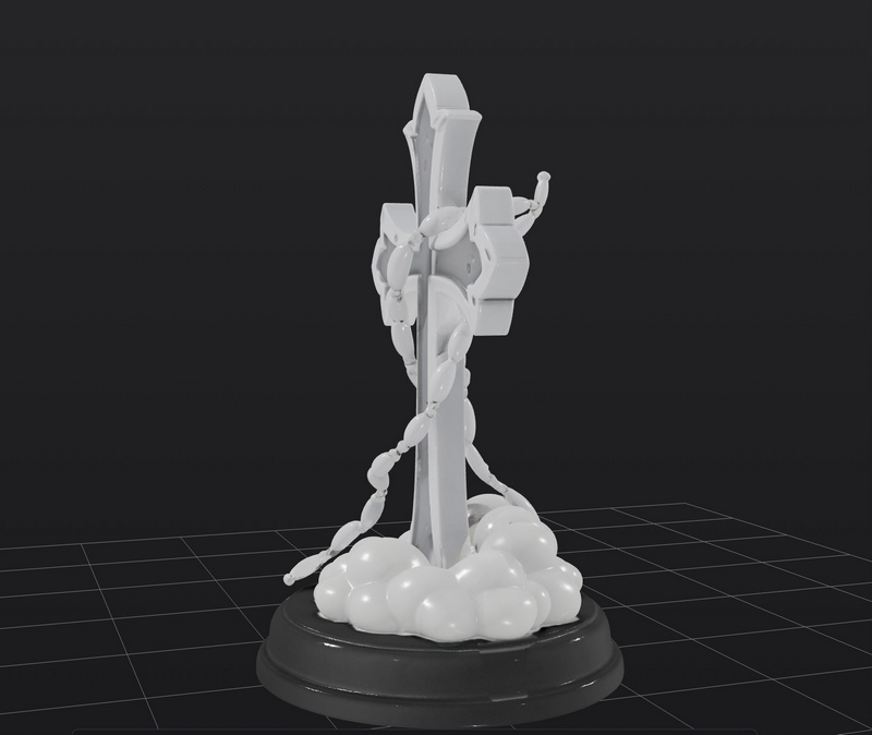 圣十字架浮云之上——3D打印模型|Holy Crucifix on Cloud – 3D Print Model