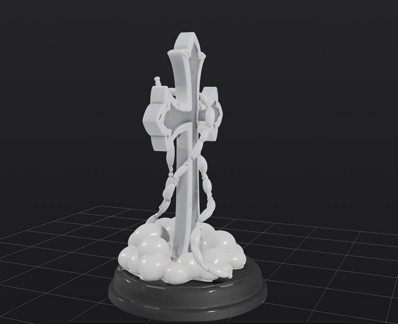 圣十字架浮云之上——3D打印模型|Holy Crucifix on Cloud – 3D Print Model