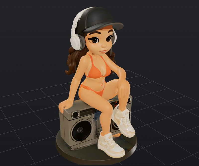 嘻哈少女 3D打印模型|Hip Hop Homegirl – 3D Print Model