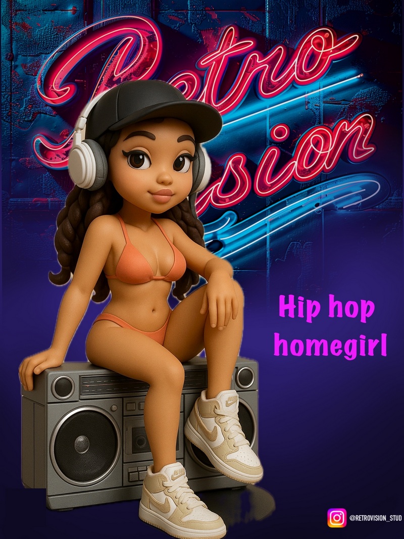 嘻哈少女 3D打印模型|Hip Hop Homegirl – 3D Print Model