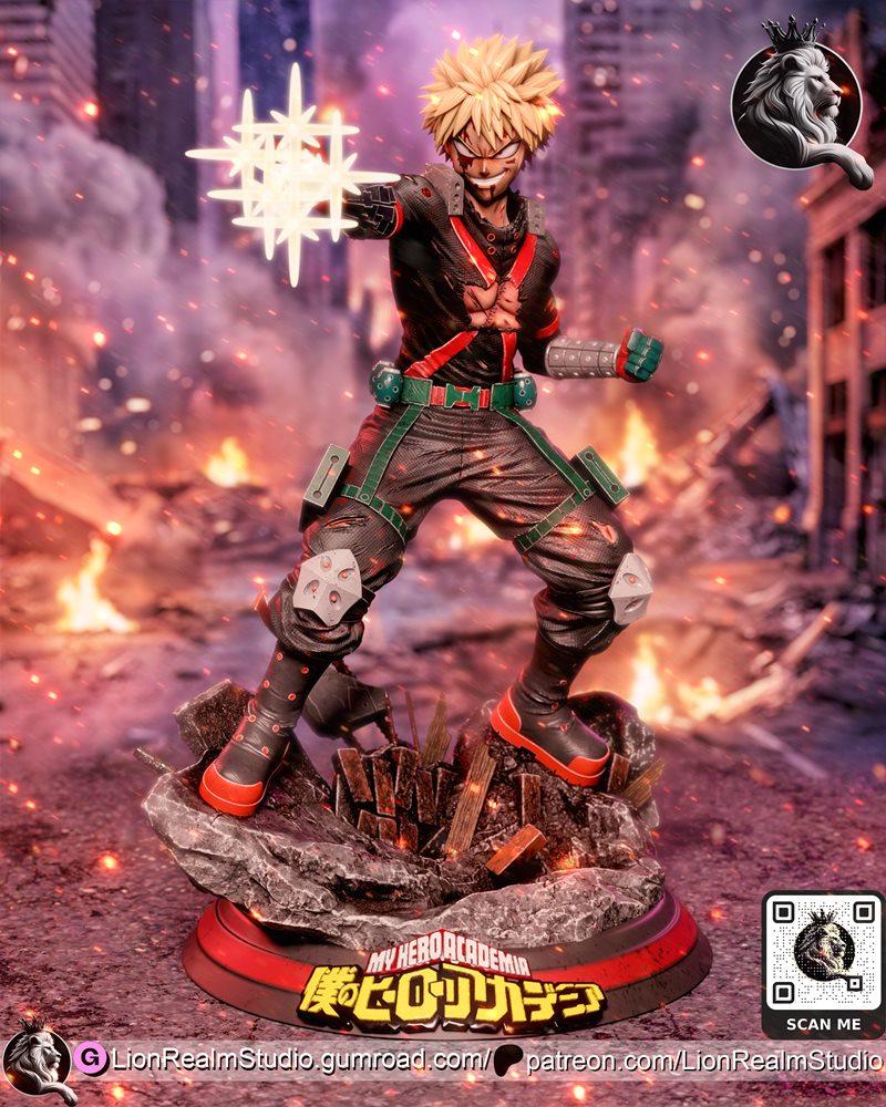 龙域工作室 -我的英雄学院- 火之神–Katsuki Bakugo 3D打印模型|LionRealm Studio – Katsuki Bakugo from My Hero Academia – 3D Print Model STL