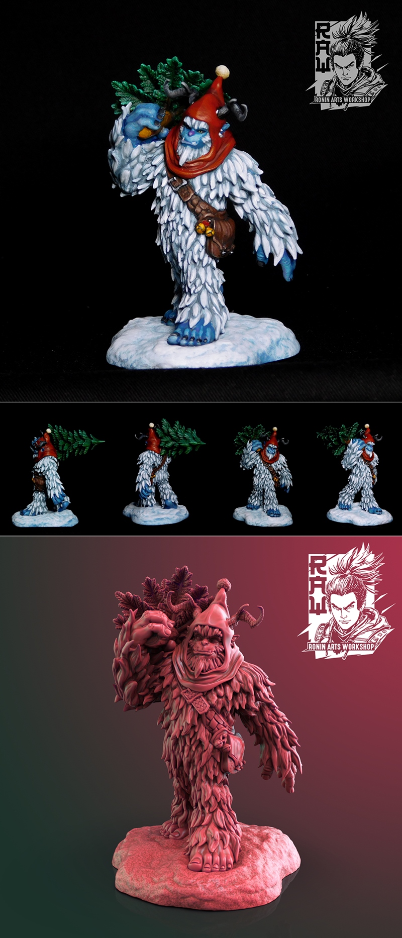 罗宾艺术工坊-异兽艾尼-3D打印模型|Ronin Arts Workshop – Inej The Yeti – 3D Print Model STL