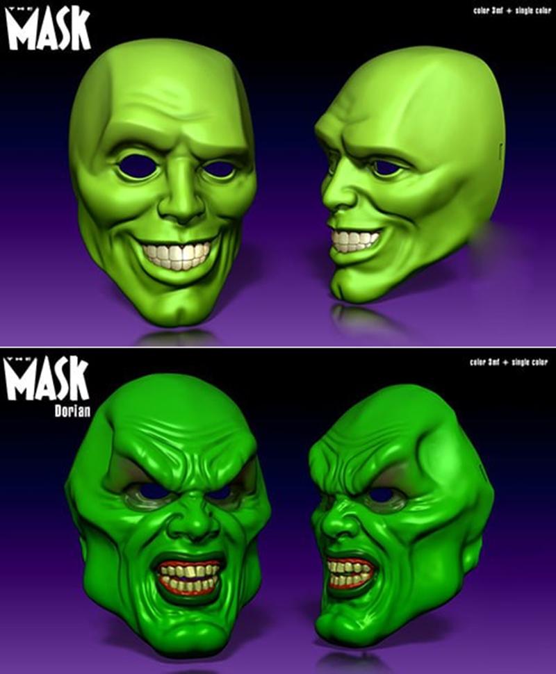 Hex3D - 机械面具与多里安面具 3D打印模型|Hex3D – The Mask and Dorian The Mask – 3D Print Model STL
