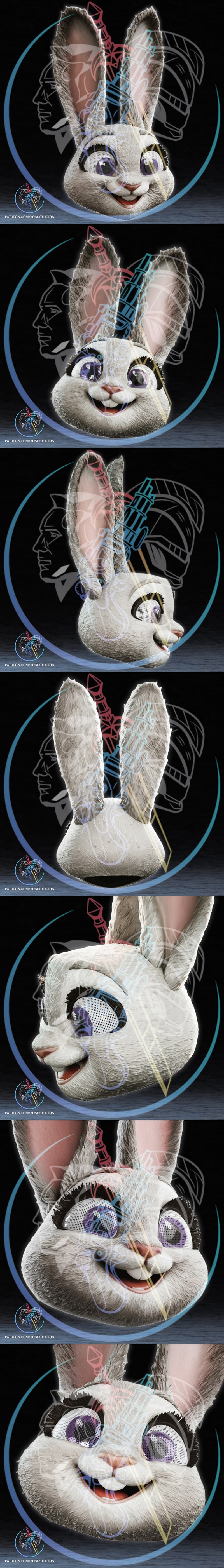 Judy Hopps 3D打印模型|Judy Hopps Mask – 3D Print Model STL