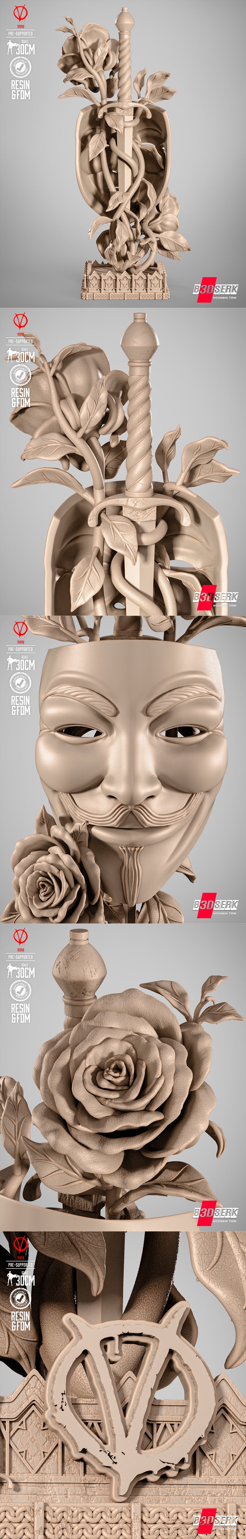 B3dserk - V Sword - 3D打印模型|B3dserk – V Sword – 3D Print Model STL