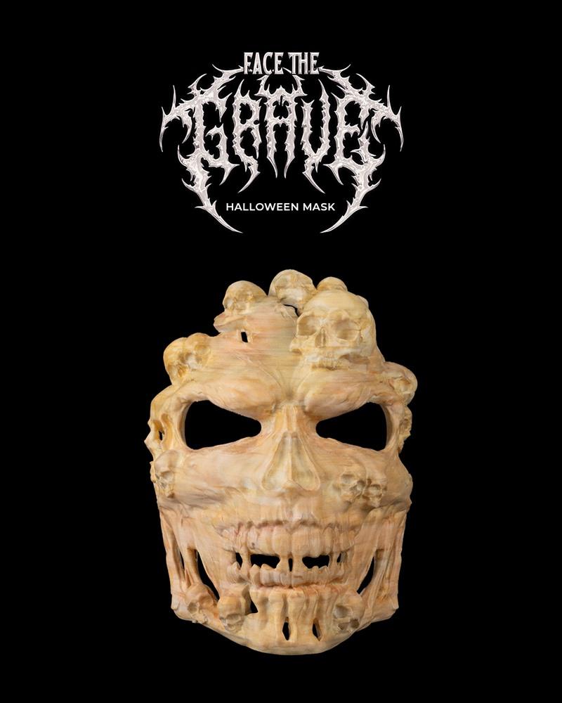 面对坟墓——万圣节面具3D打印模型|Face the Grave – Halloween Mask – 3D Print Model STL