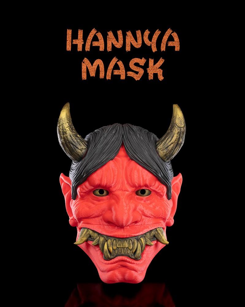 Hannya面具 - 3D打印模型 STL|Hannya Mask – 3D Print Model STL