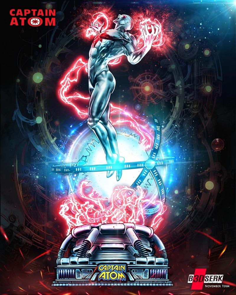 B3dserk - 原力原子 3D打印雕塑模型|B3dserk – Captain Atom Sculpture – 3D Print Model STL