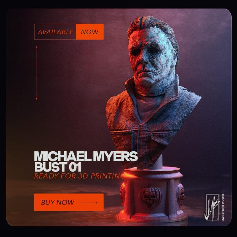 Julles模型工作室 - 微尔斯头像3D打印模型|Julles Modelado – Michael Myers Bust 01 – 3D Print Model STL