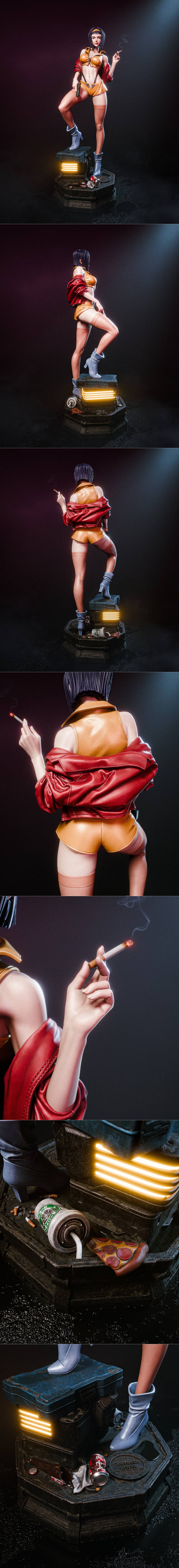 CA 3D工作室 - 伊芙·瓦伦丁 - 3D打印模型|CA 3D Studios – Faye Valentine – 3D Print Model STL