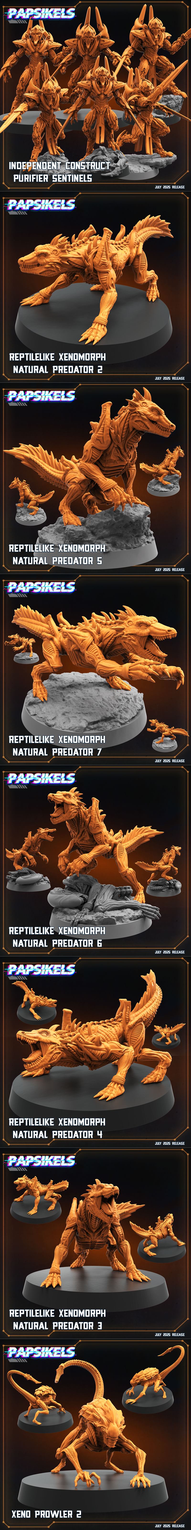 Papsikels迷你模型：《异形vs人类：猎人杀手》2025年3D打印模型|Papsikels Miniatures – Aliens vs Humans Killer of Hunters July 2025 – 3D Print Model STL