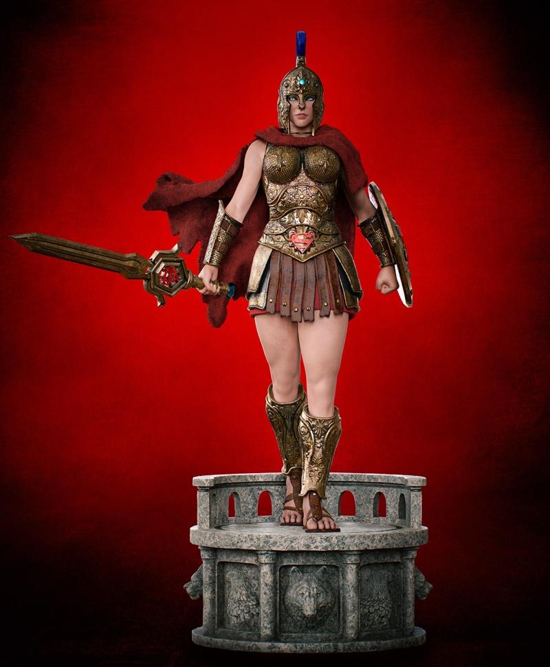 超级女孩格斗者——3D打印模型|Super Girl Gladiator – 3D Print Model STL