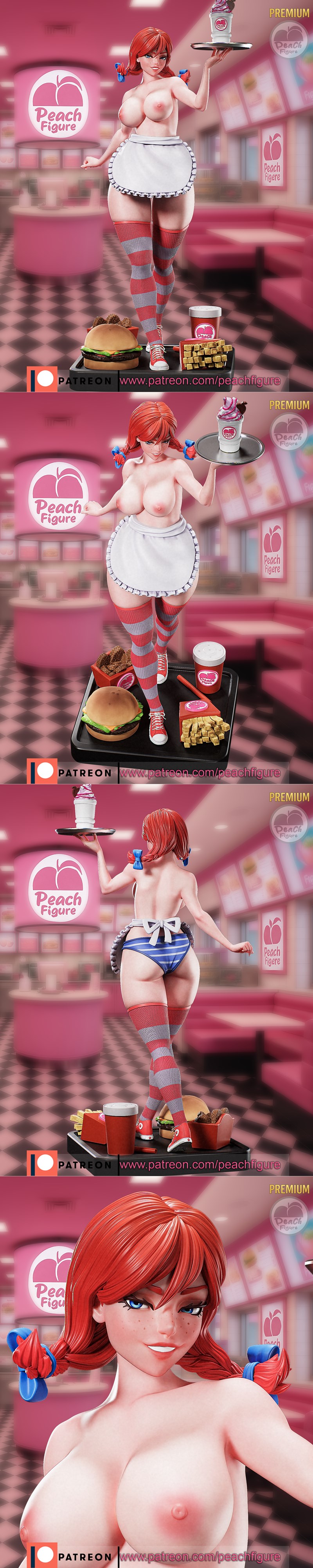 桃形少女——温迪——3D打印模型|Peach Figure – Wendy – 3D Print Model STL