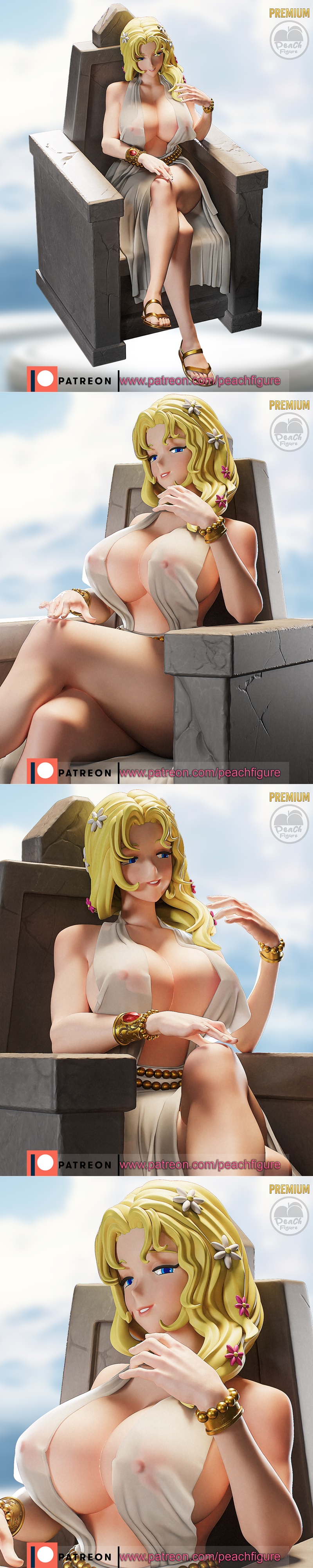 桃形女神——阿佛洛狄忒——3D打印模型|Peach Figure – Aphrodite – 3D Print Model STL