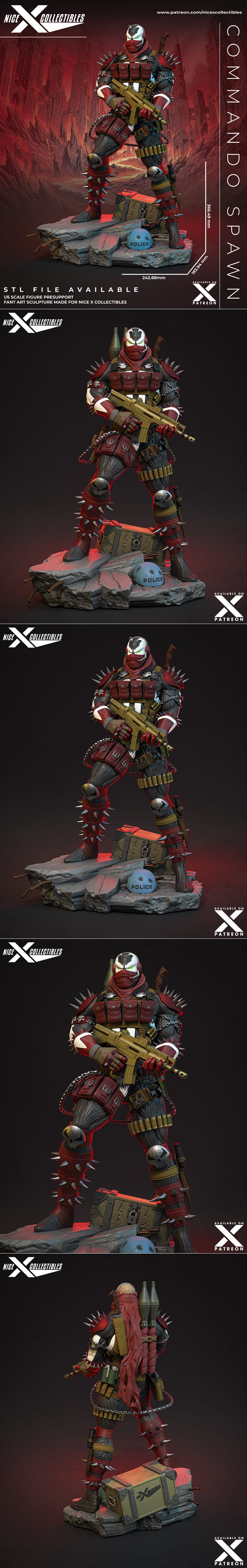 Nice X Collectibles – 命运之子指挥官 3D打印模型|Nice X Collectibles – Spawn Commando – 3D Print Model STL