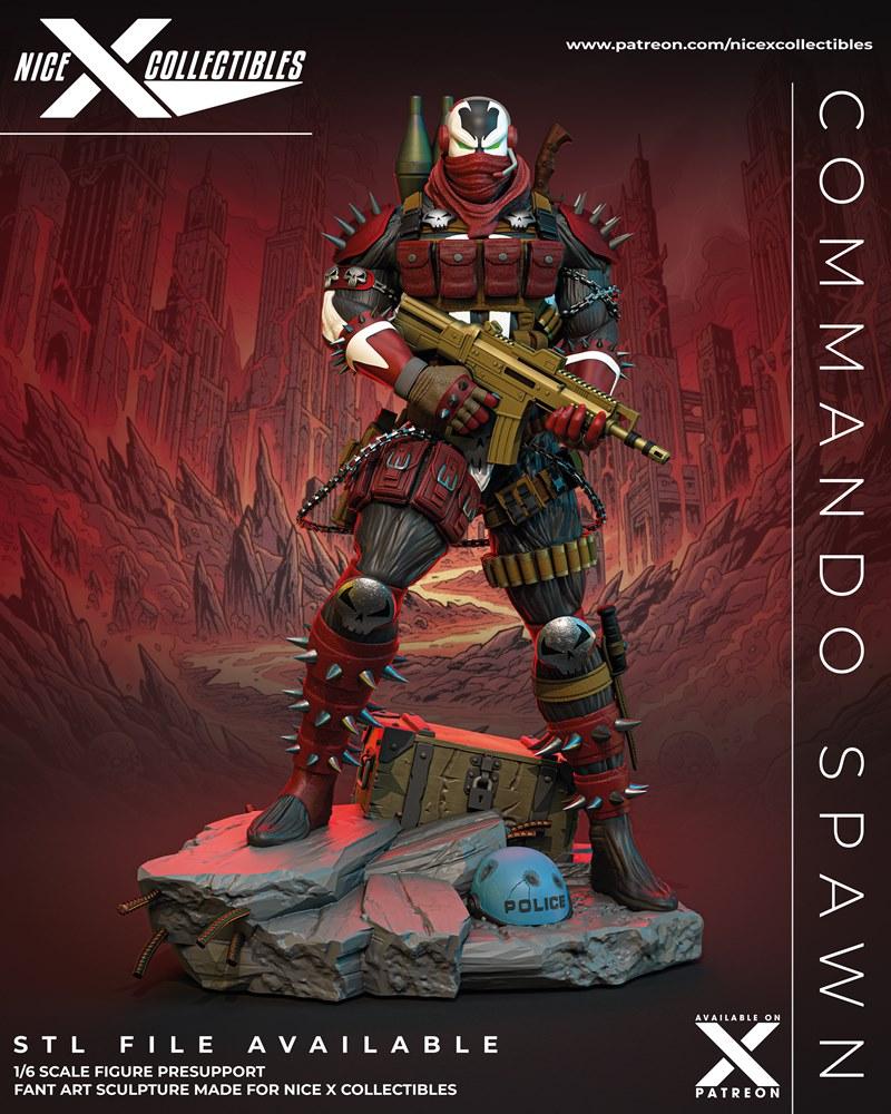 Nice X Collectibles – 命运之子指挥官 3D打印模型|Nice X Collectibles – Spawn Commando – 3D Print Model STL
