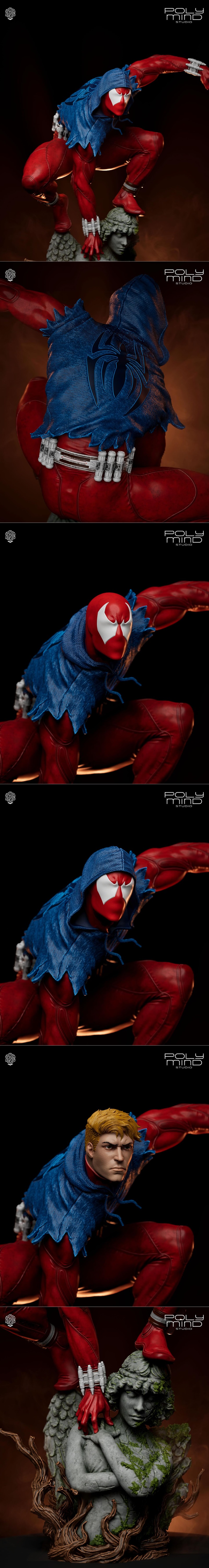 PolyMind Studio - 红色蜘蛛侠 - 3D打印模型|PolyMind Studio – Scarlet Spider – 3D Print Model STL
