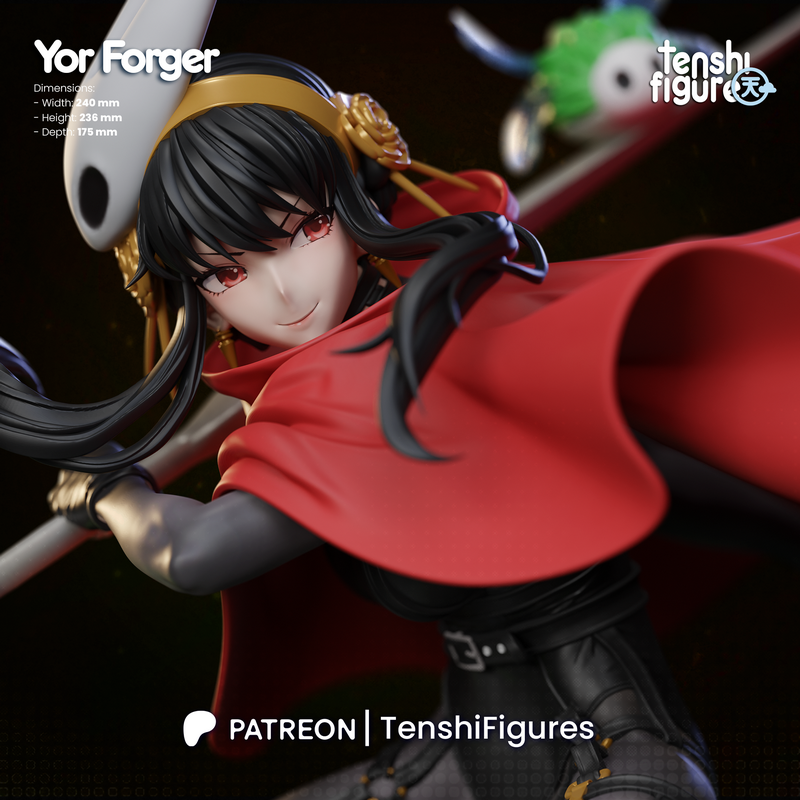 精灵图腾——幽灵织造者×丝歌——3D打印模型|Tenshi Figure – Yor Forger – Spy Family X SilkSong – 3D Print Model
