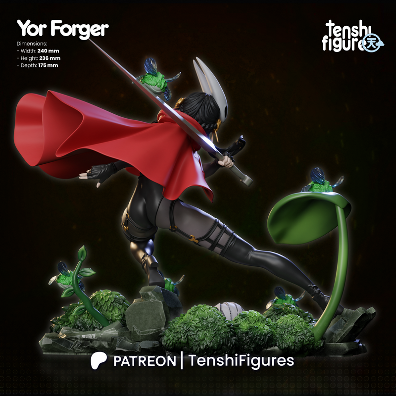 精灵图腾——幽灵织造者×丝歌——3D打印模型|Tenshi Figure – Yor Forger – Spy Family X SilkSong – 3D Print Model