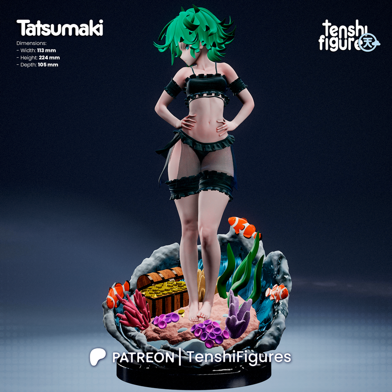 一拳超人 Tatsumaki 3D打印模型|Tenshi Figure – Tatsumaki – One Punch Man – 3D Print Model