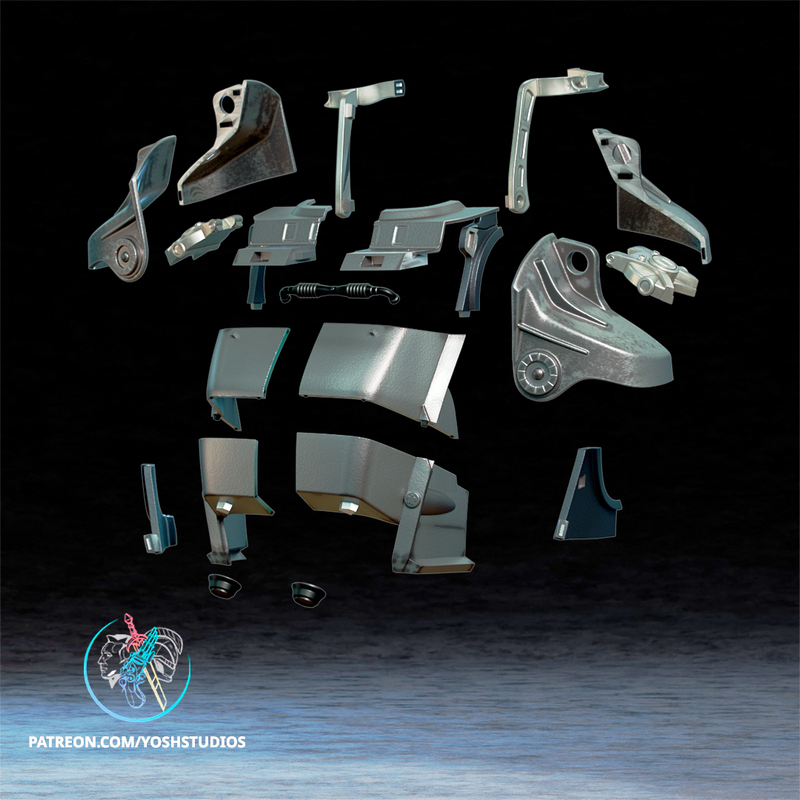 Yosh Studios – 衍生自辐射T-45动力装甲的3D打印模型|Yosh Studios – Fallout T-45 Power Armor – 3D Print Model