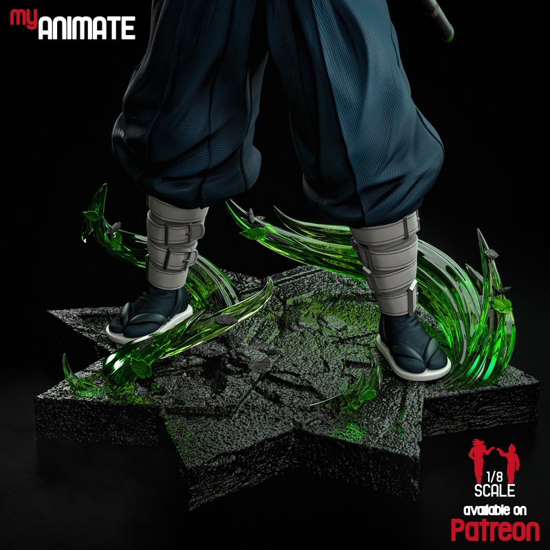 《鬼灭之刃》 Sanemi Shinazugawa 3D打印模型|Sanemi Shinazugawa (Demon Slayer) – 3D Print Model