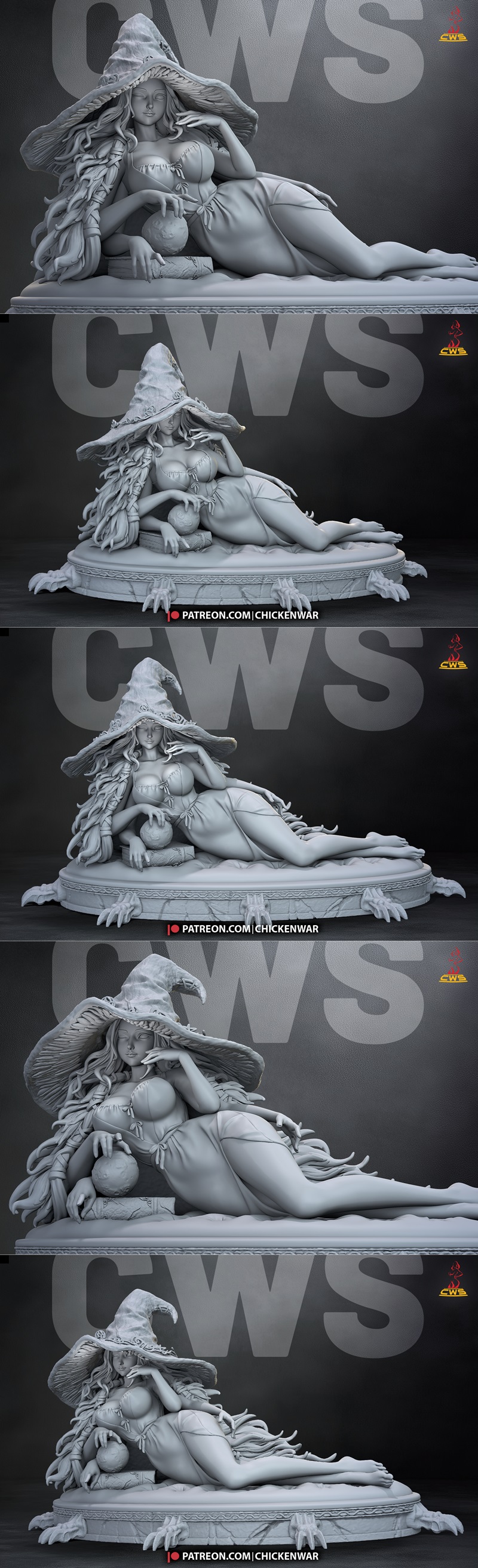 CW工作室 - 伊甸之环 - 拉尼 3D打印模型|CW Studio – Elden Ring – Ranni – 3D Print Model STL