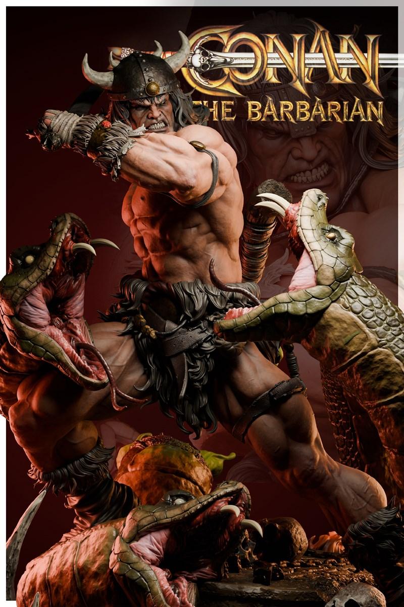 ZEZ工作室 Conan雕像3D打印模型|ZEZ Studio – Conan Statue and Bust – 3D Print Model STL