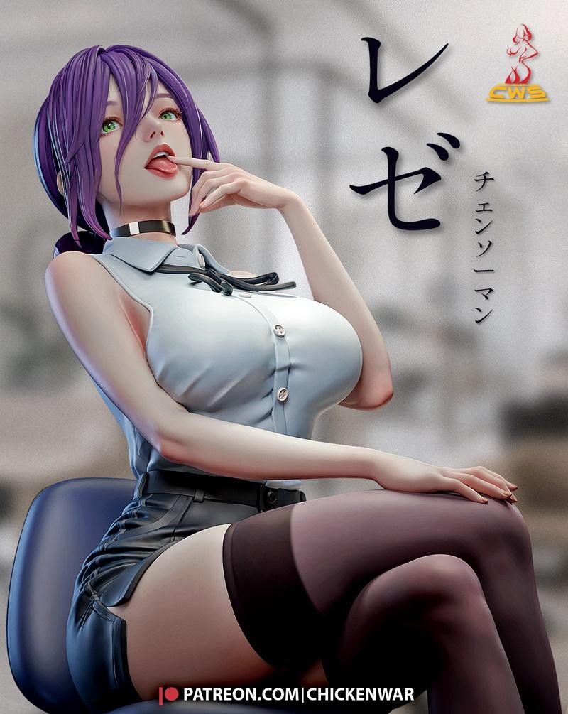 CW Studio – 链锯人 – 瑞兹 – 3D打印模型|CW Studio – Chainsaw Man – Reze – 3D Print Model STL