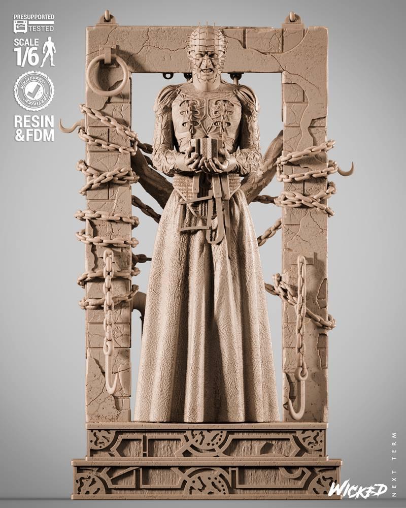 Wicked - 恶魔头像 - 3D打印模型|Wicked – Pinhead Sculpture – 3D Print Model STL