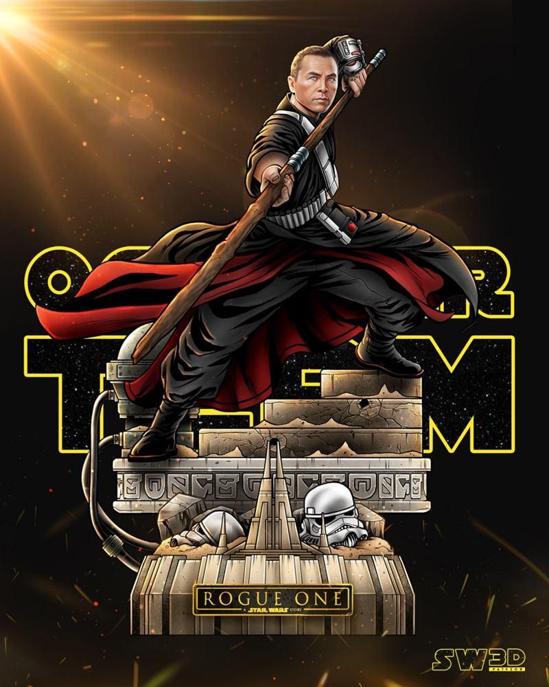 SW3D - 丘鲁特雕像 - 3D打印模型|SW3D – Chirrut Imwe Sculpture – 3D Print Model STL