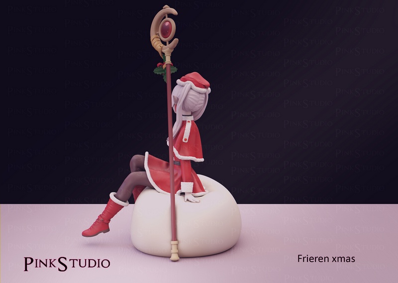 Pink Studio - 《Frieren》圣诞节主题3D打印模型|Pink Studio – Frieren Xmas (Christmas) – 3D Print Model