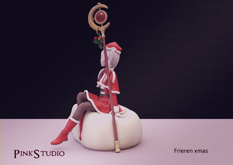 Pink Studio - 《Frieren》圣诞节主题3D打印模型|Pink Studio – Frieren Xmas (Christmas) – 3D Print Model