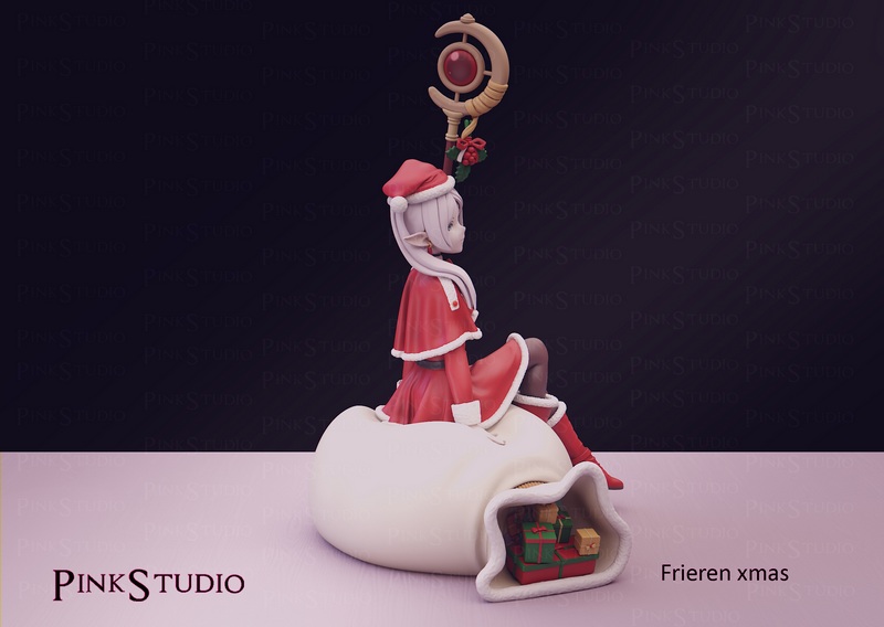 Pink Studio - 《Frieren》圣诞节主题3D打印模型|Pink Studio – Frieren Xmas (Christmas) – 3D Print Model